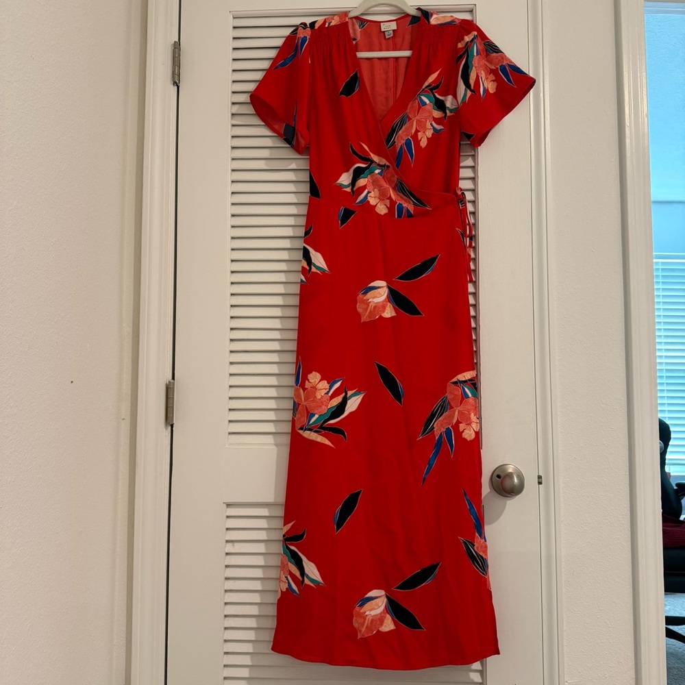 a new day Red Floral Maxi Dress